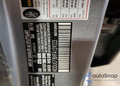 2015 Mercedes-Benz S 63 Amg z USA, uszkodzony, nr VIN WDDUG7JBXFA129023